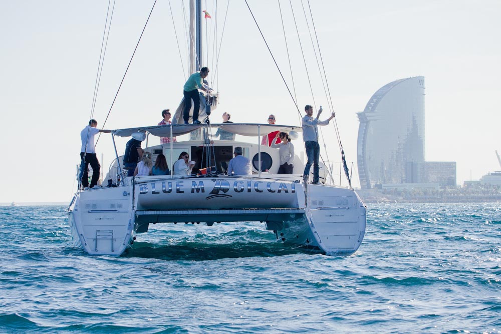 catamaran for events BCN BIG GROUP by charterinad.com