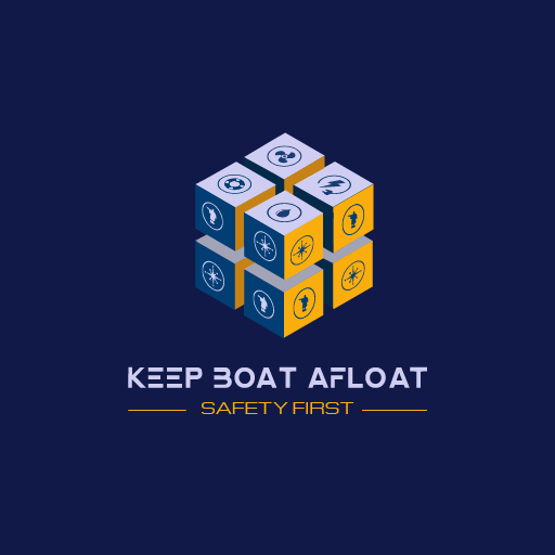 logo keep boat afloat safety first by @skipperinad